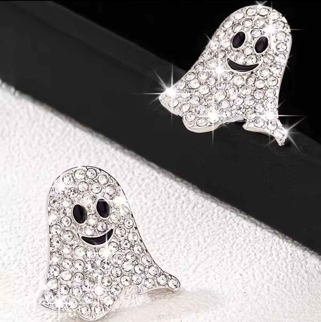 Iced Ghost Earrings Halloween Fashion Jewerly 10-9