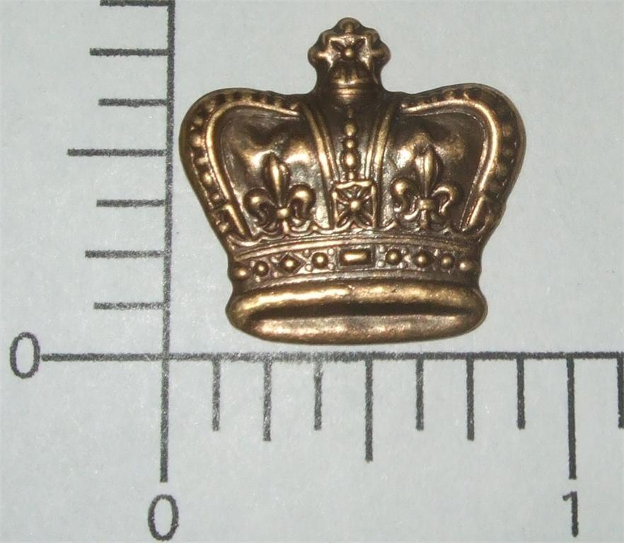 54383 – 3 Pc Large Crown Brass Ox Finding Stamping
