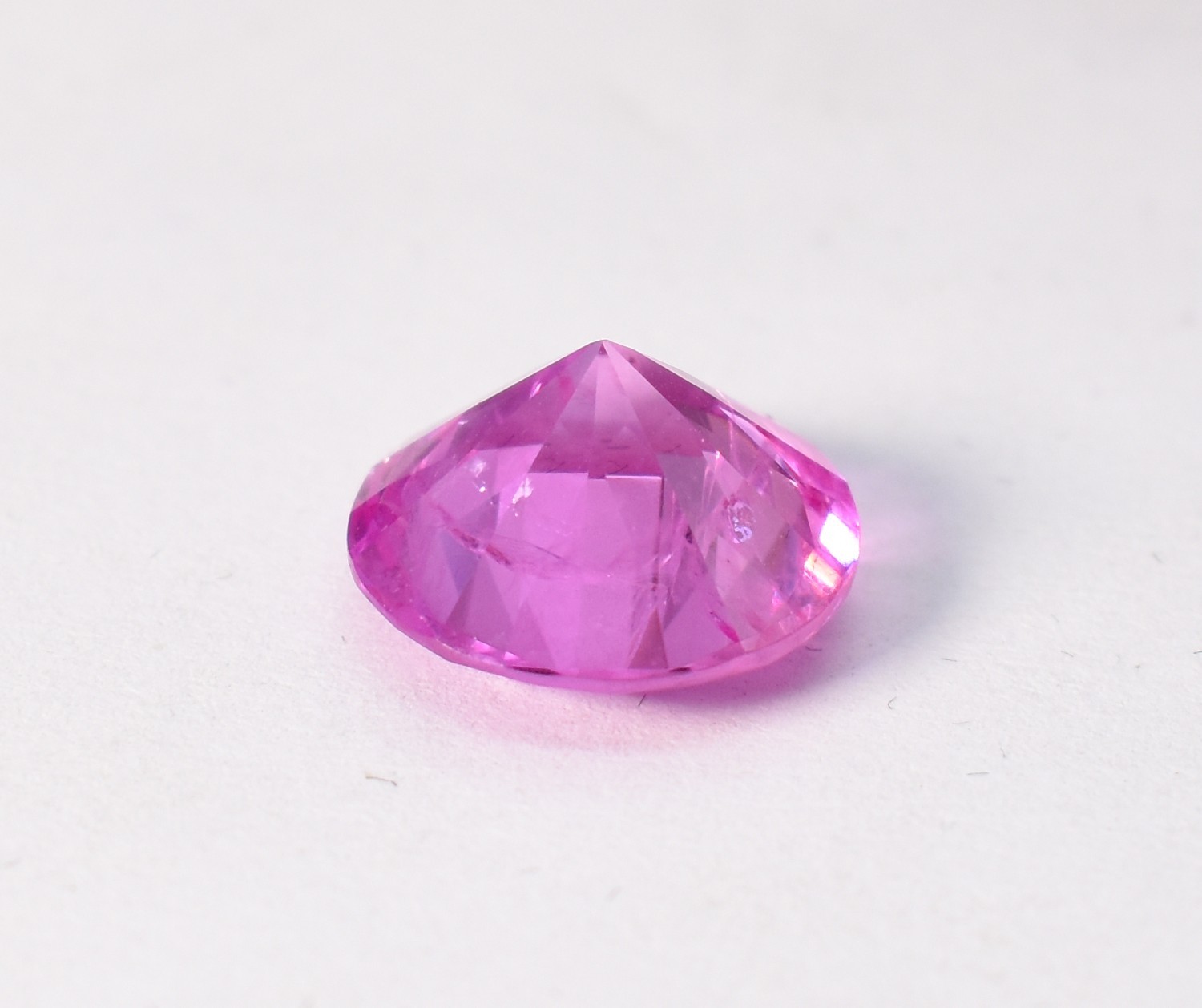 Lab Grown Pink Sapphire With Inclusion Loose Round Shape Gem Stone for Jewelry