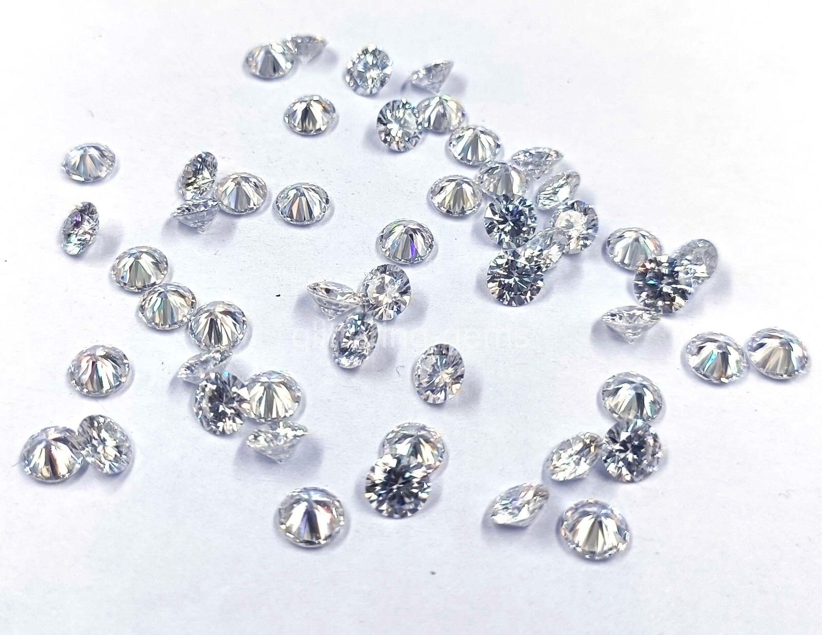 Lab-Grown 5 Ct Diamond 50 Pieces 3mm Lot Round D Color IF Clarity IGL Gems 6MHB