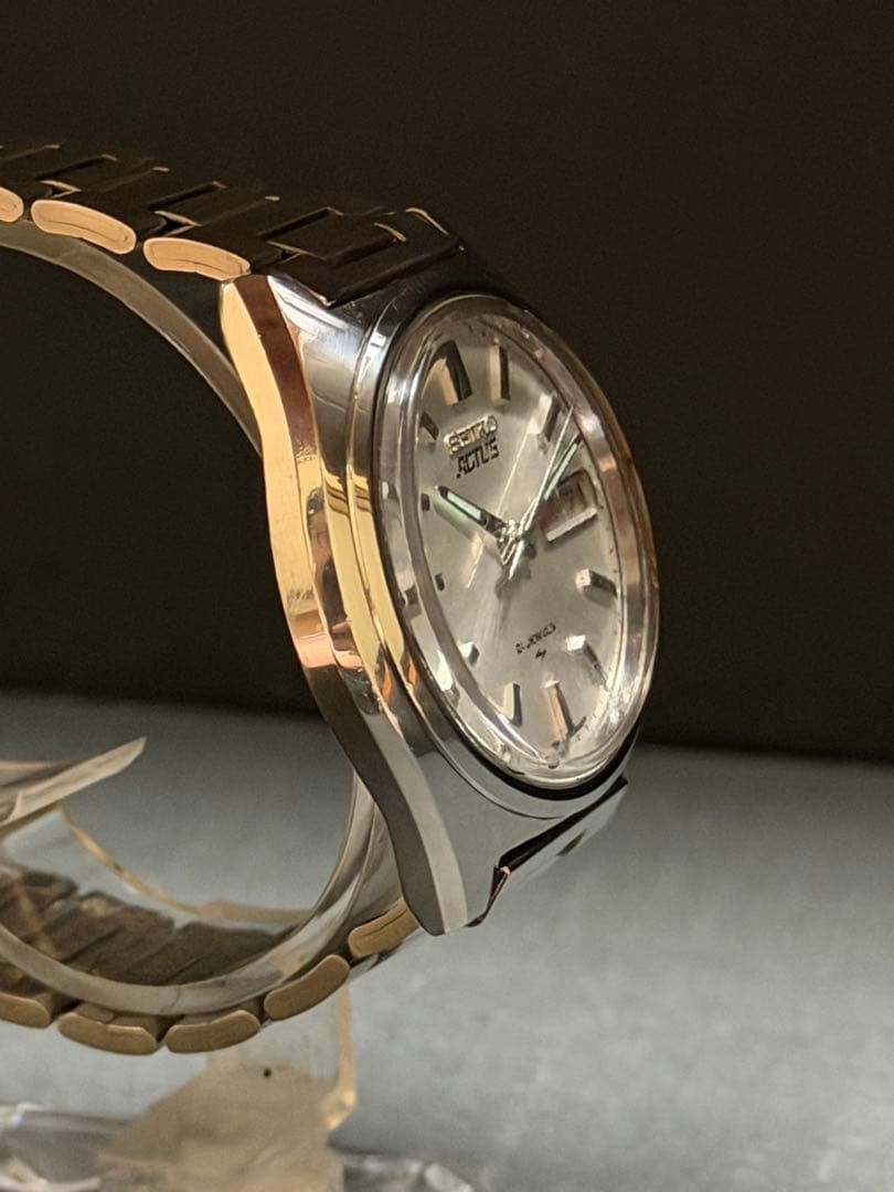 SEIKO Actus Automatic Day-Date 38mm Champagne White Dial Metal Bracelet Watch