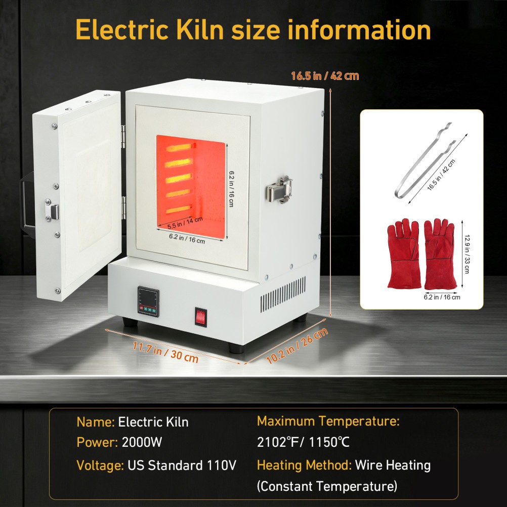 TOYANDONA Electric Kiln Melter 2000W Melting Furnace for Wax Casting Metal USA