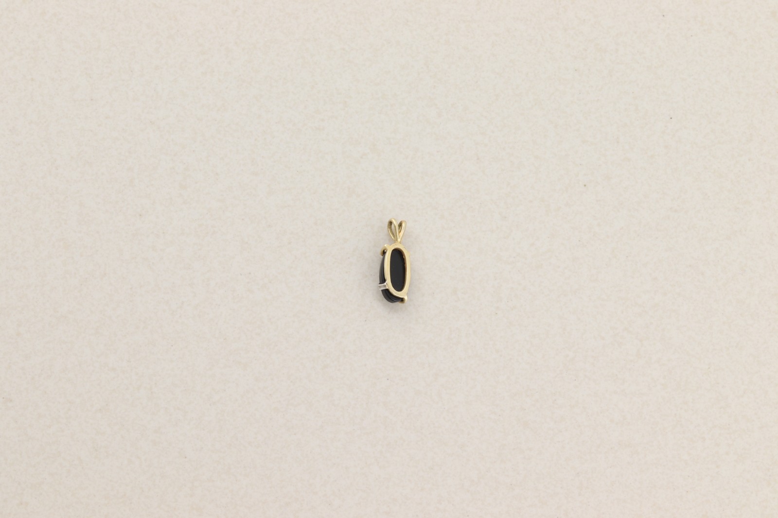 Pendant Only 10k Yellow Gold Onyx & Diamond Pendant 3/4″ x 1/4″ inch