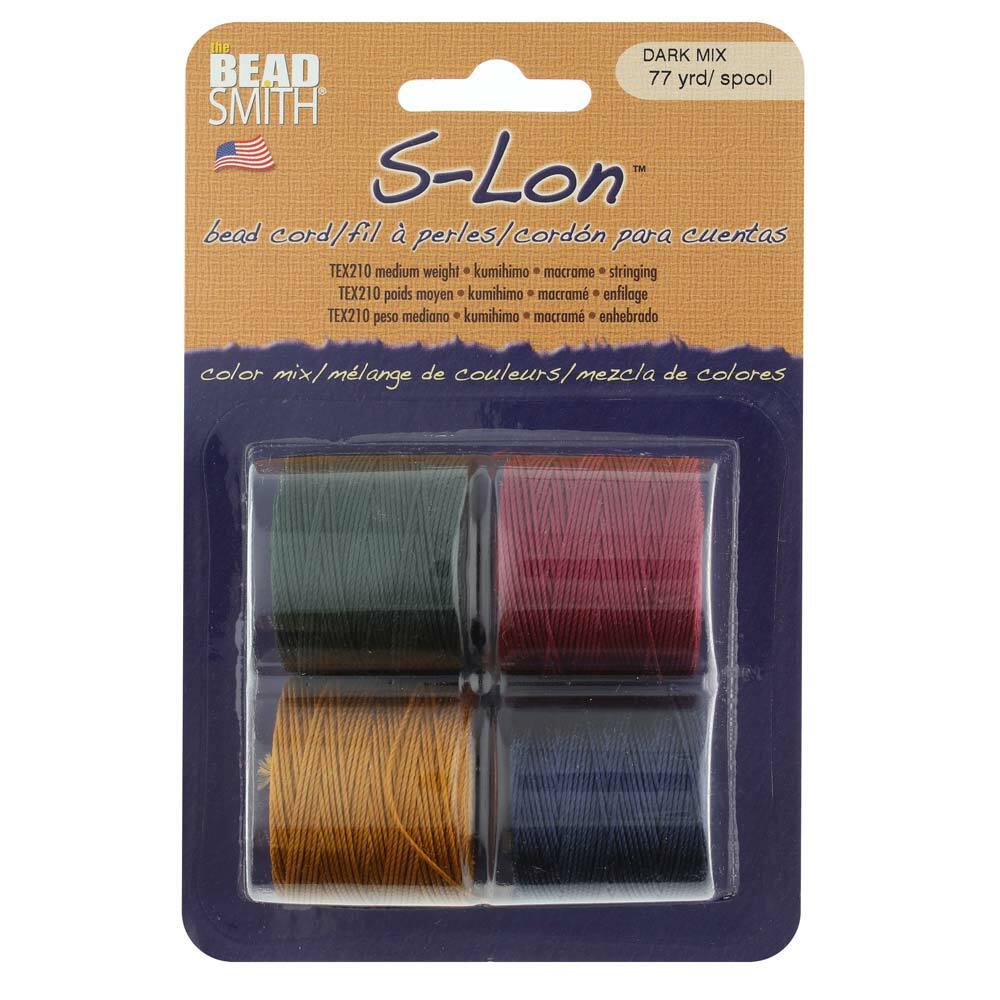 S-Lon Bead Cord Diameter .5mm Dark Mix 28575 (4 spool)