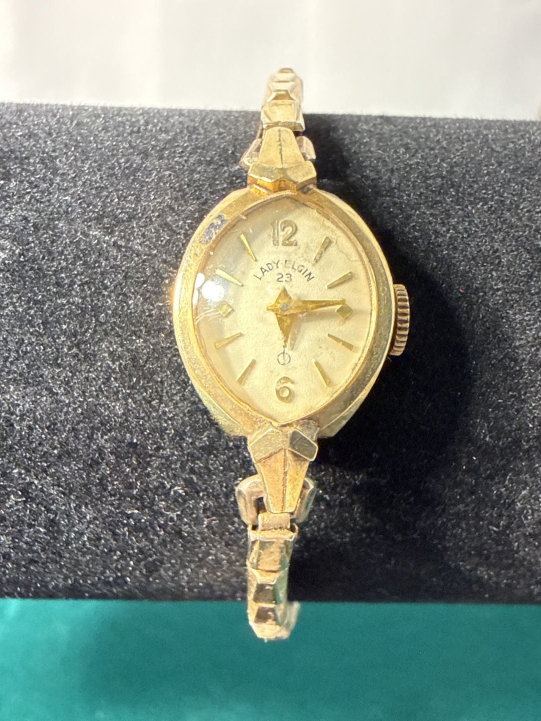 Vintage Lady Elgin 23 Jewel 10K Gold Filled Cocktail Wristwatch