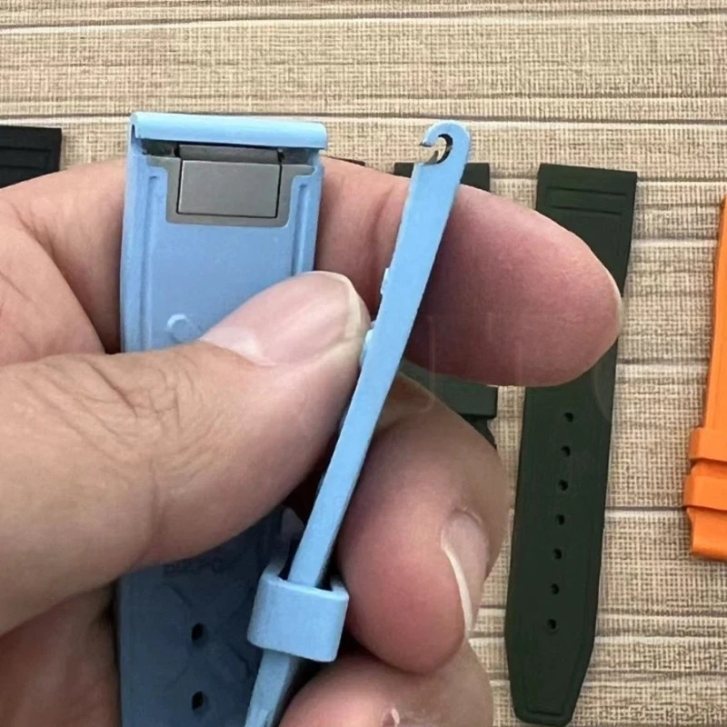 Replacement Quick Change 20mm FKM Rubber Watch Strap Fits IWC Pilot Mark XX 41mm