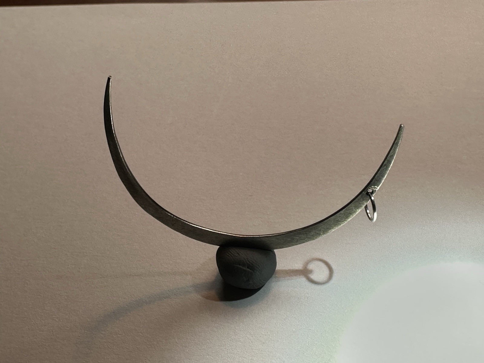 Handmade Sterling or 999 Silver Crescent Pendant, 2+ in from Etsy Boutique