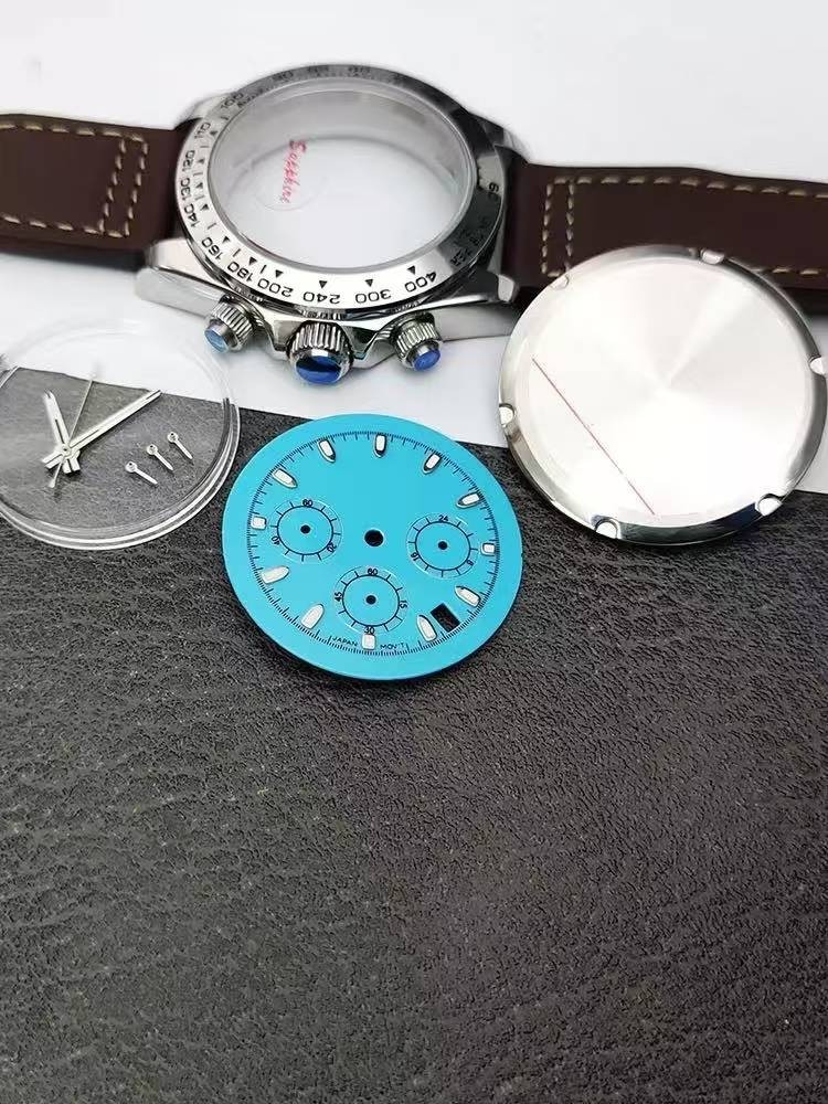 40mm VK63 Chronograph Case Luminous Sapphire Waterproof Diver Style