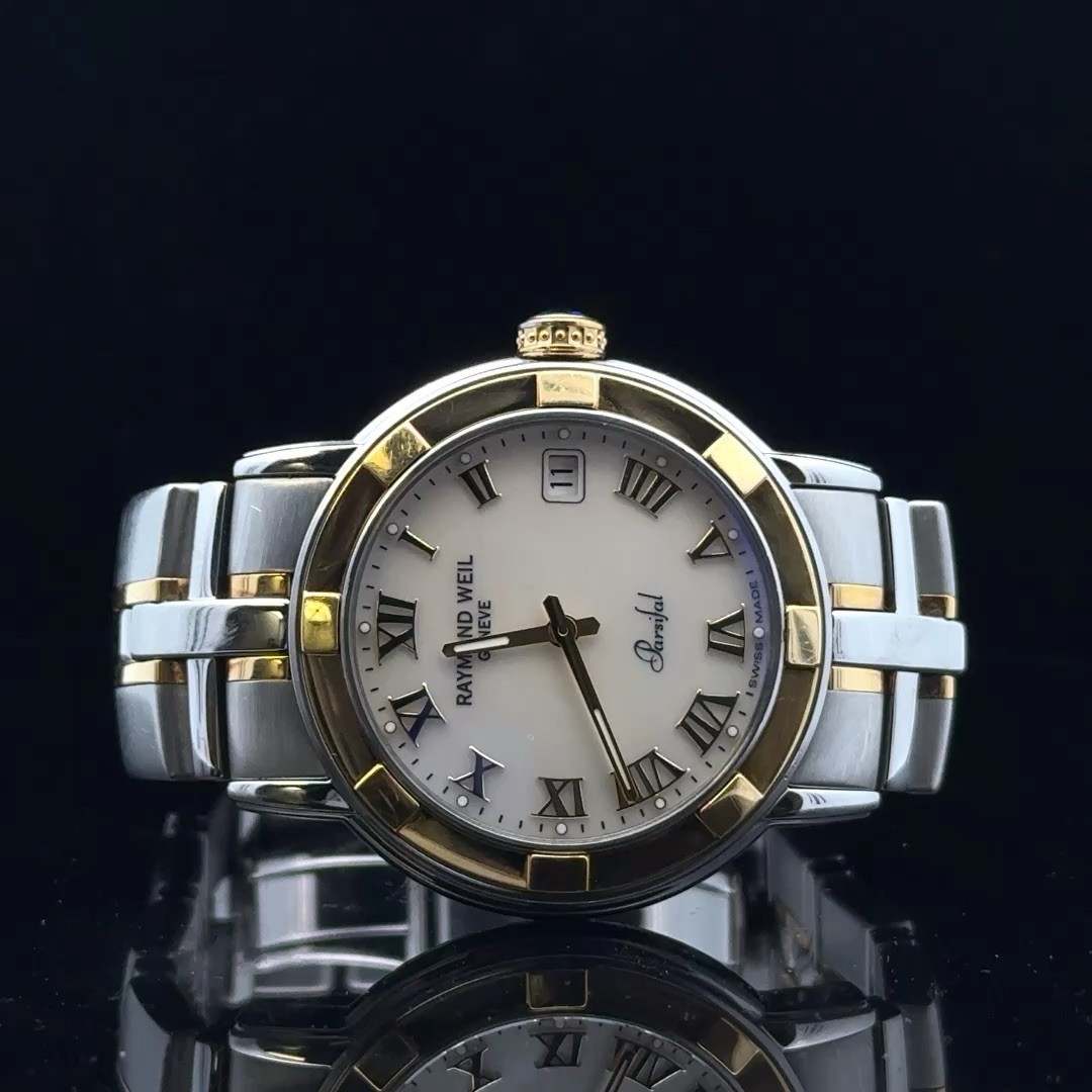 RAYMOND WEIL Parsifal 18 kt Gold Stainless Steel Watch 9540 Mother Of Pearl