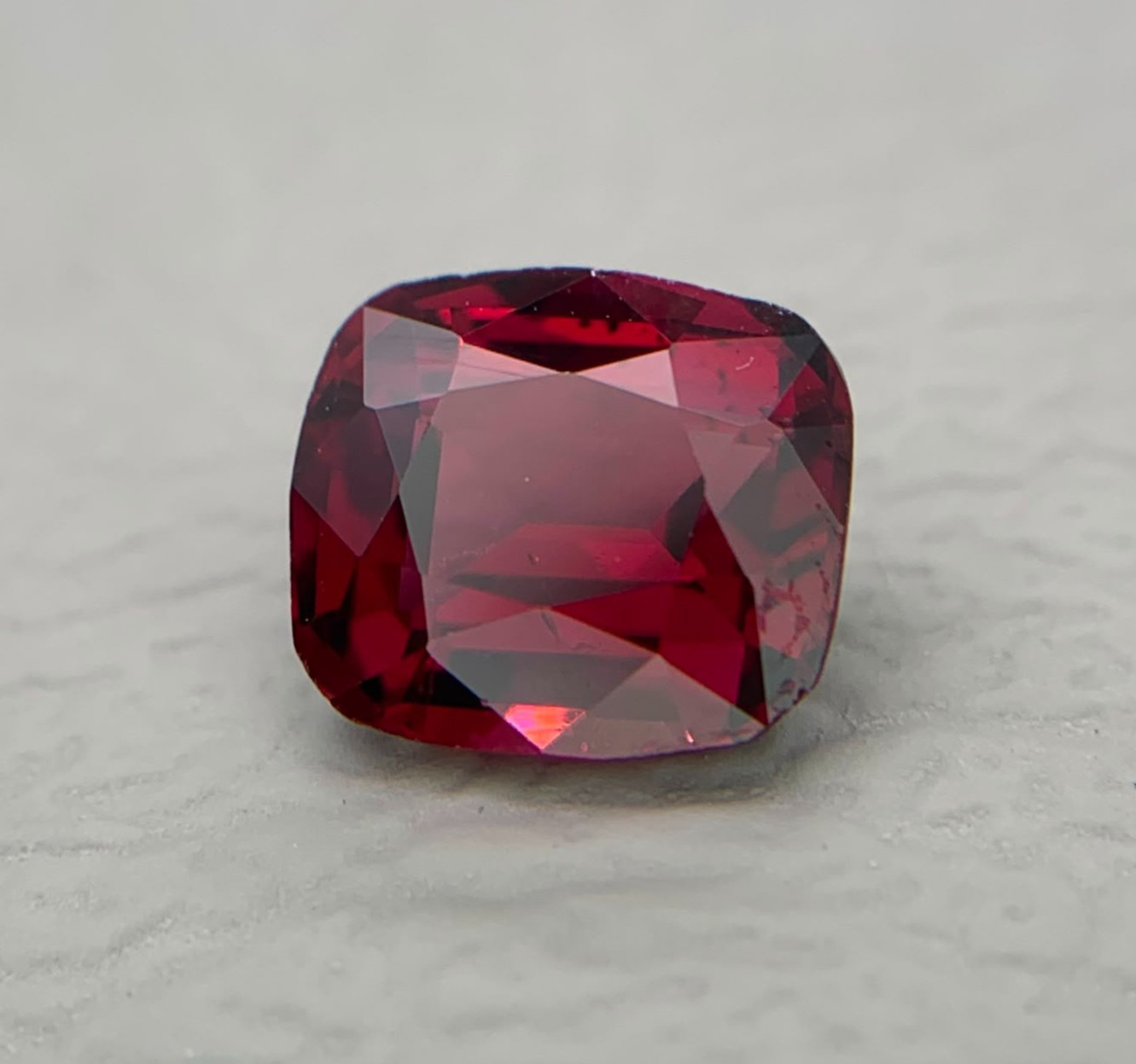 2.50 Cts Eye Clean Natural Red Garnet Cushion Cut Loose Gemstone Tanzania