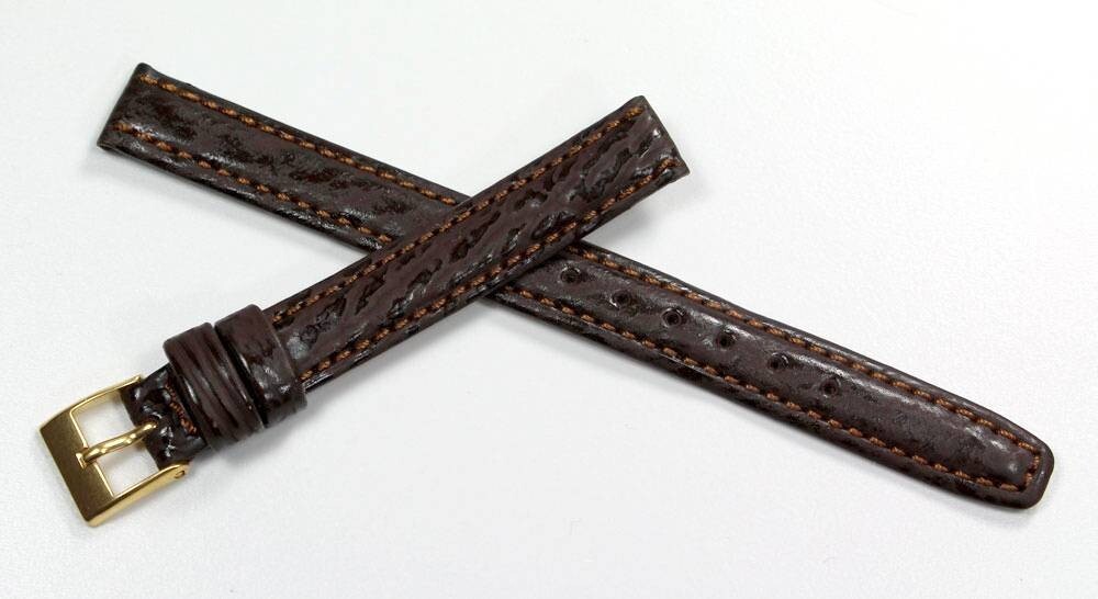 10mm Real Shark leather Band made Germany Graf Brown Watch Strap