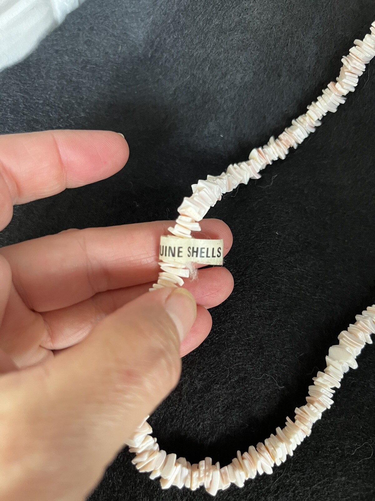 VTG Boho Genuine Shell 24in Necklace & Earrings Set NWT Philippines Beach Vibe S