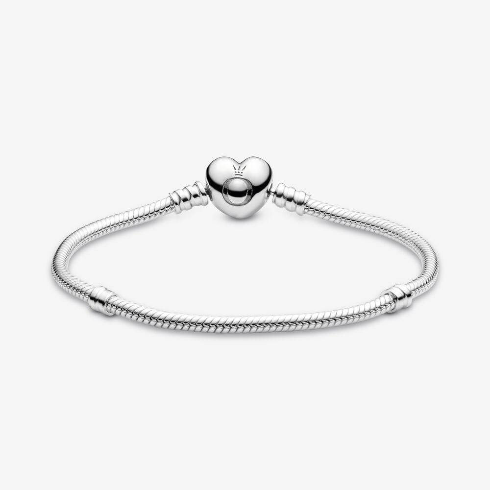 Pandora Moments Bracelet Silver Heart Clasp 590719 15 16 17 18 19 20 21 23 cm