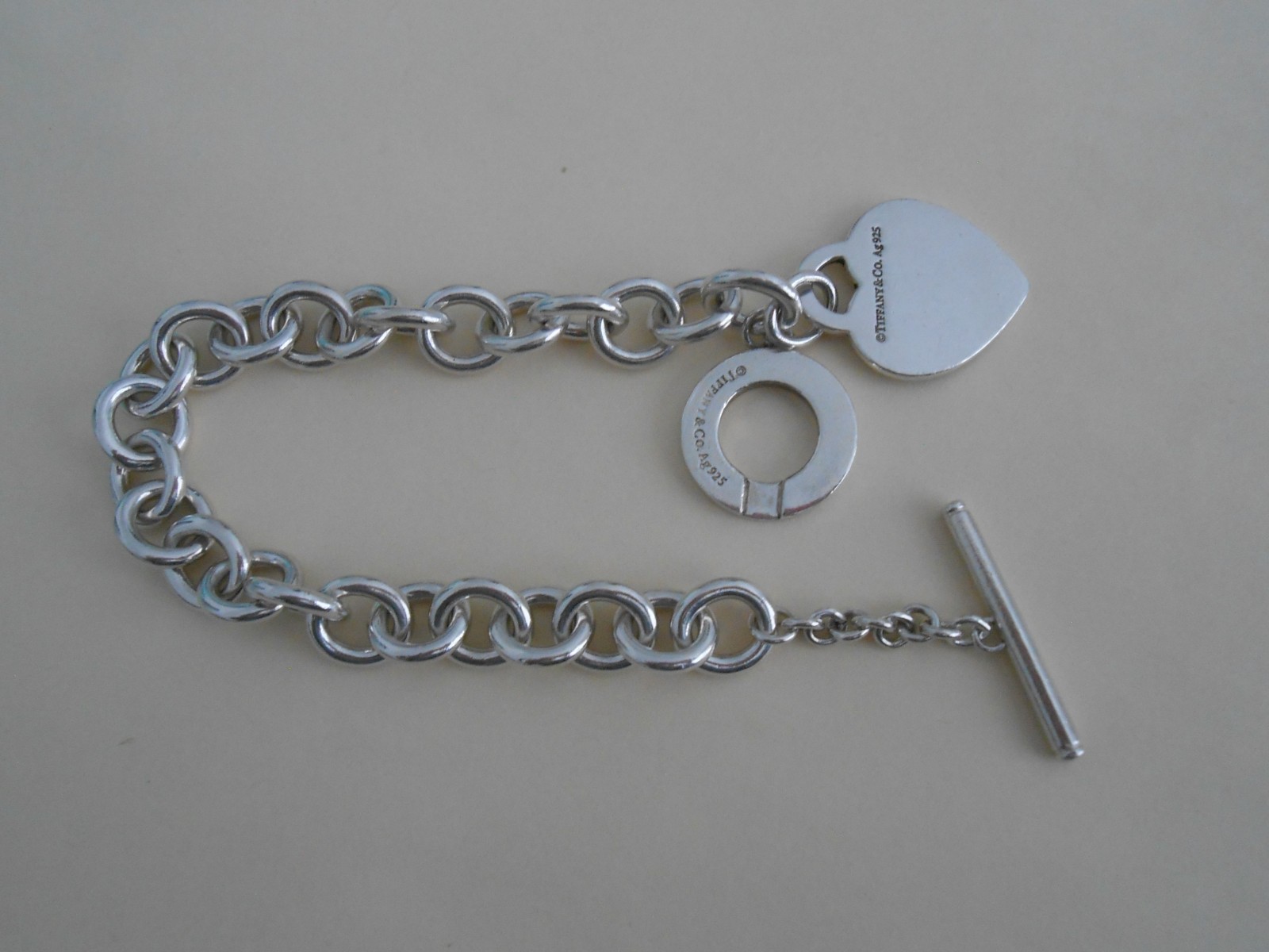 Tiffany Co Return To Tiffany Heart Tag Toggle Bracelet, Tiffany Bracelet 8.25″