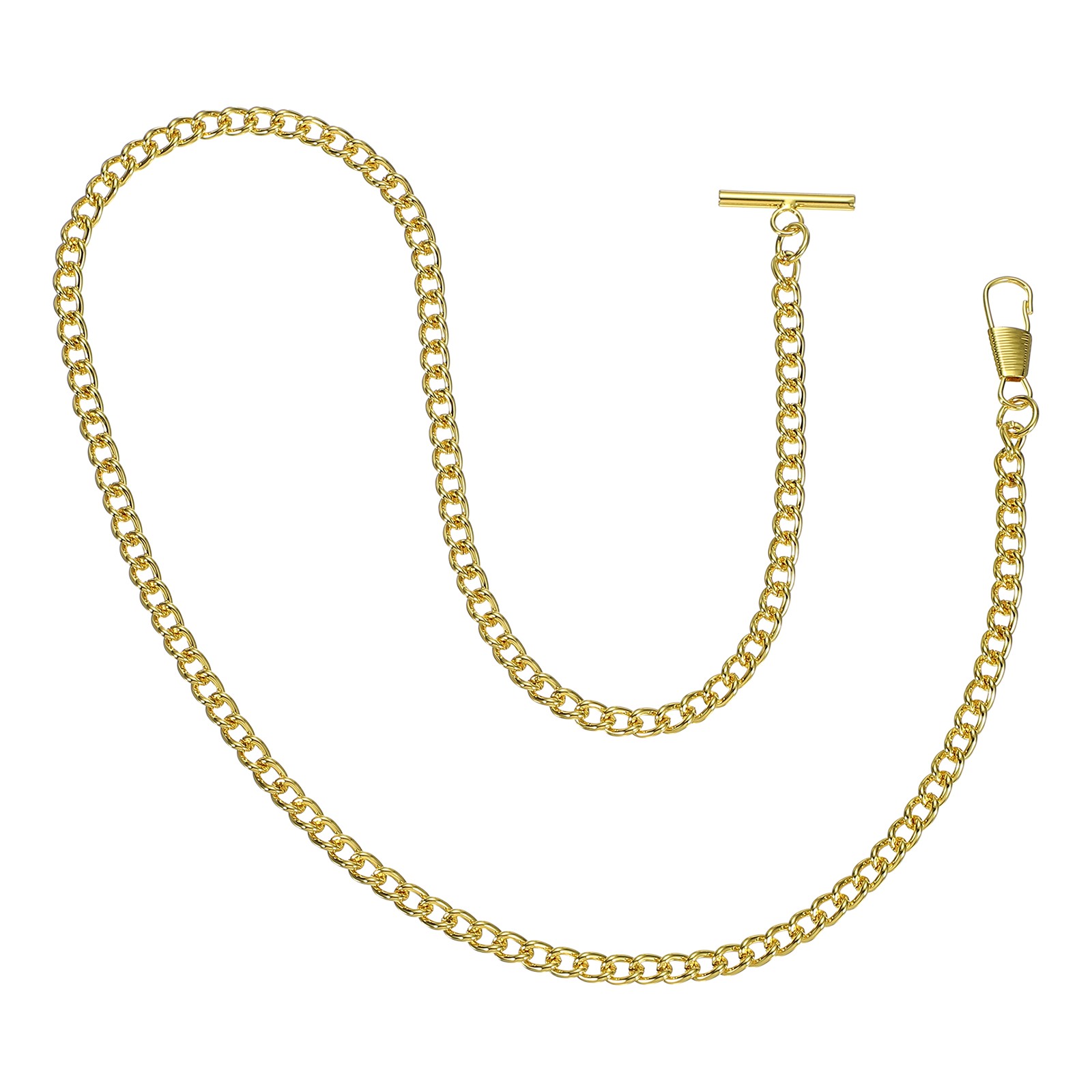 Pocket Watch Chains 12.6″ (32cm) Mental Chains with Side Buckle Clasp, Gold
