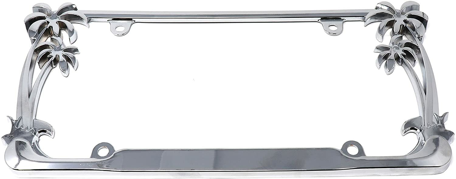 Cadre pour plaque d’immatriculation Palmier, chromé