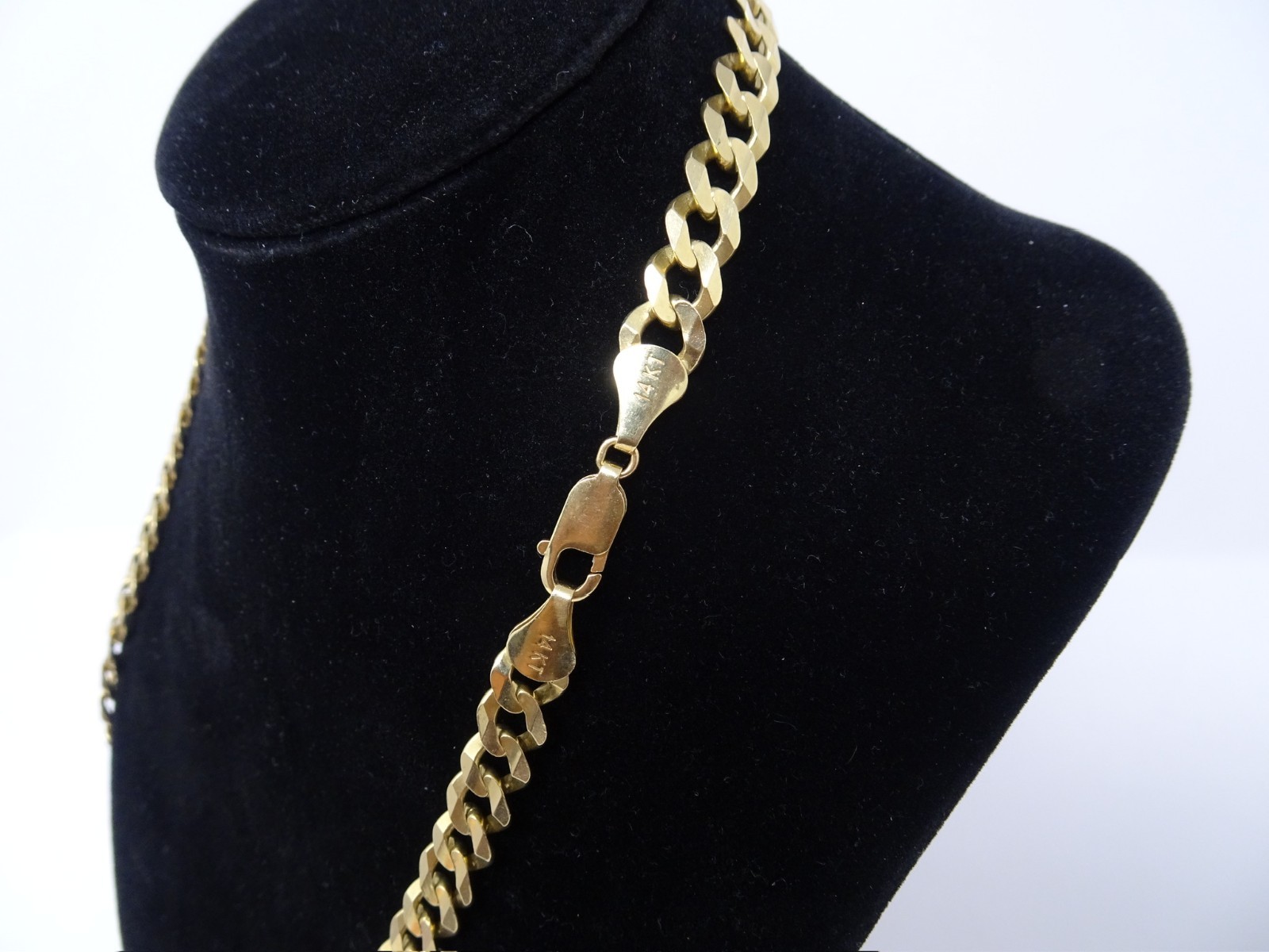 14K Solid Yellow Gold Curb Cuban Necklace 21″ – 8.7MM – 47g