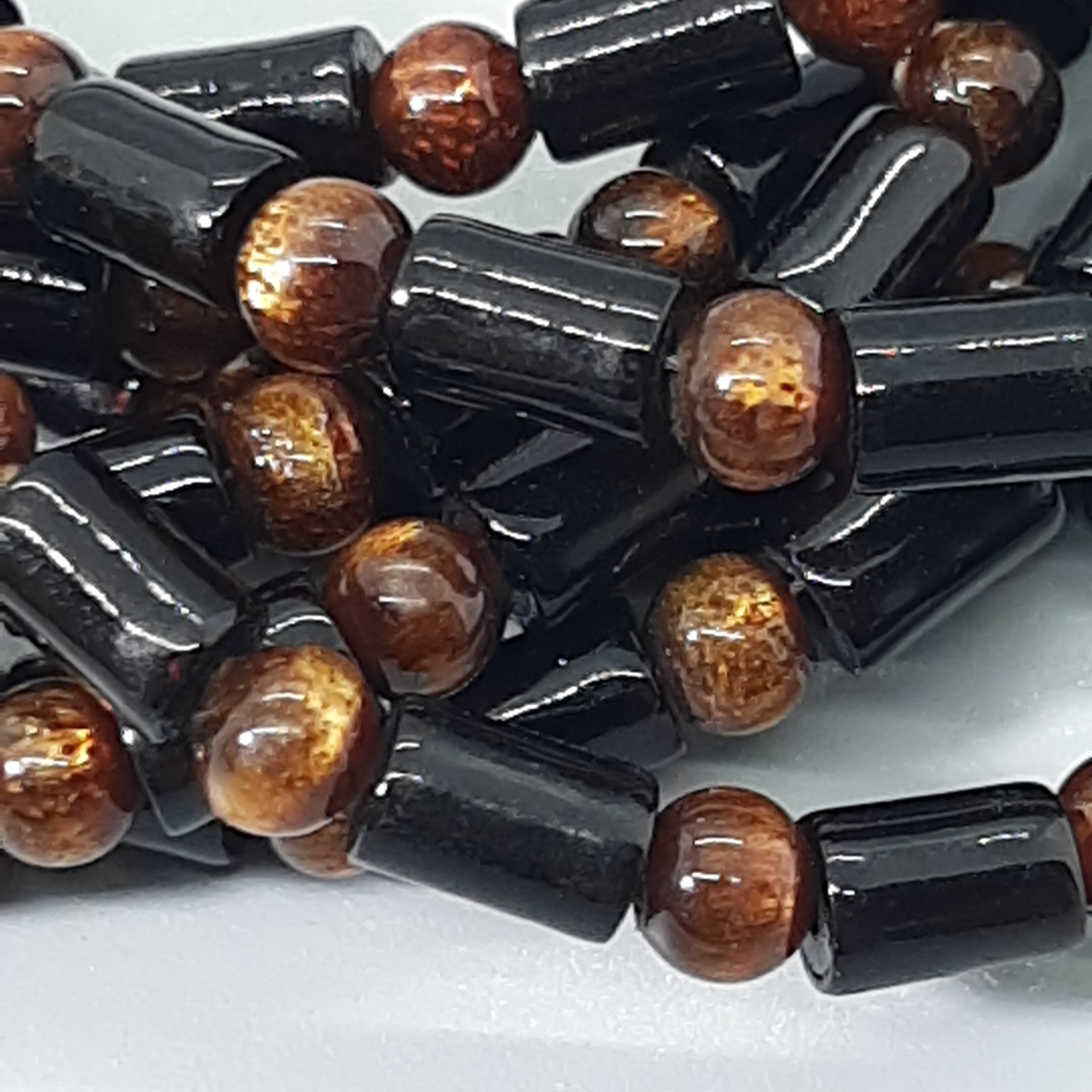 JAY KING DTR DESERT ROSE TRADING Black Coral Bead & Sterling Silver Necklace 925