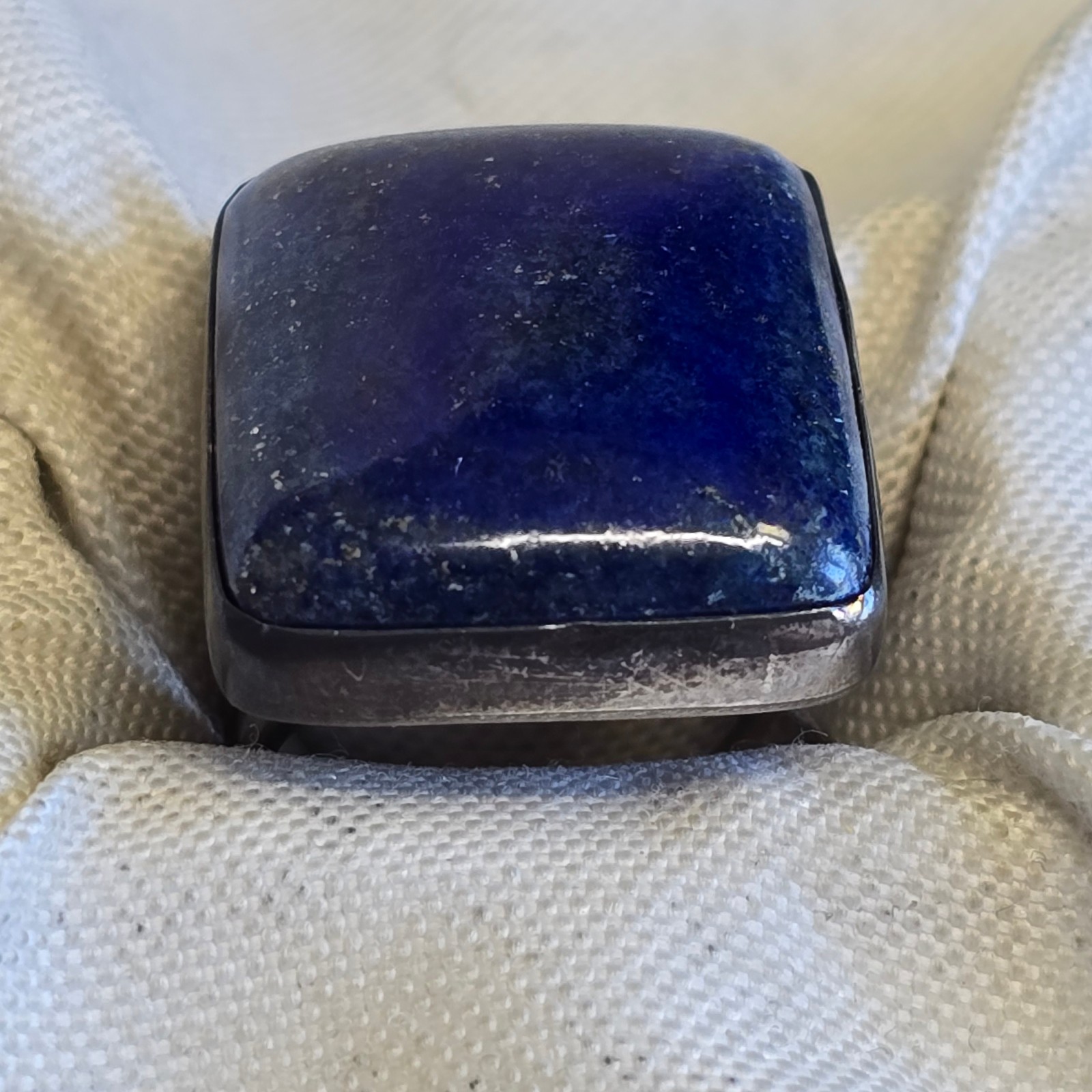 Sterling Silver Jay King Ring 15.7g Fine Jewelry Size 7.5 Lapis Color *READ*