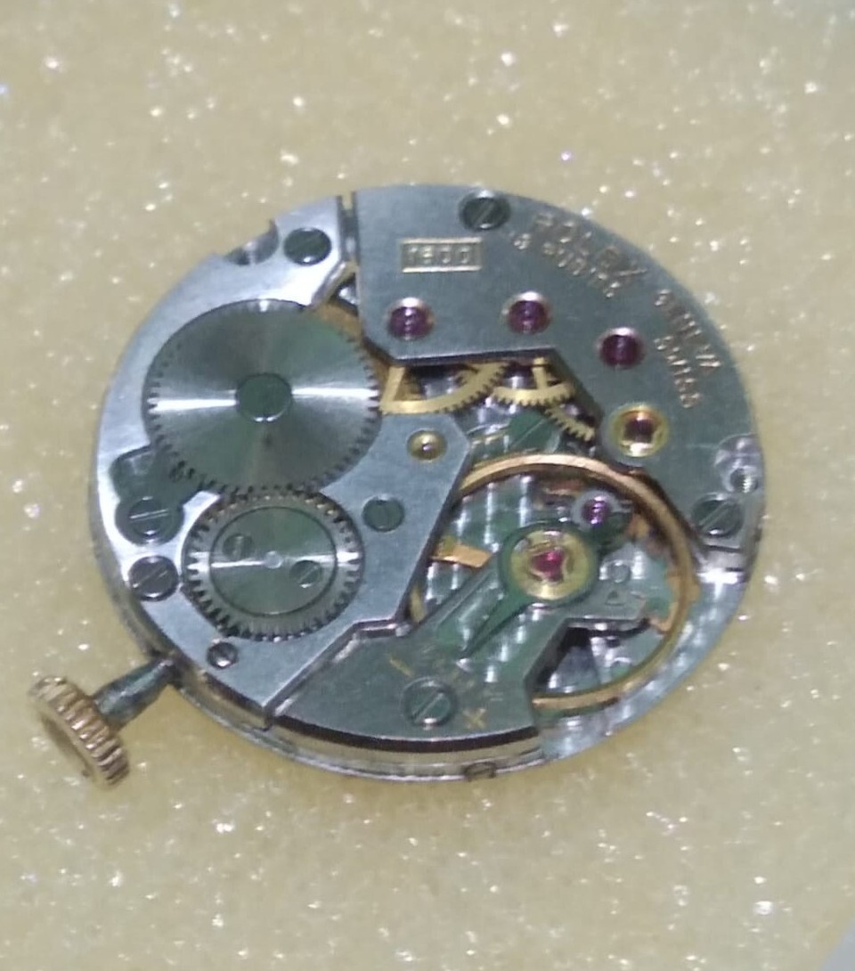 Genuine ROLEX Cellini Cal.1600 Manual Winding Movement W Gold Crown
