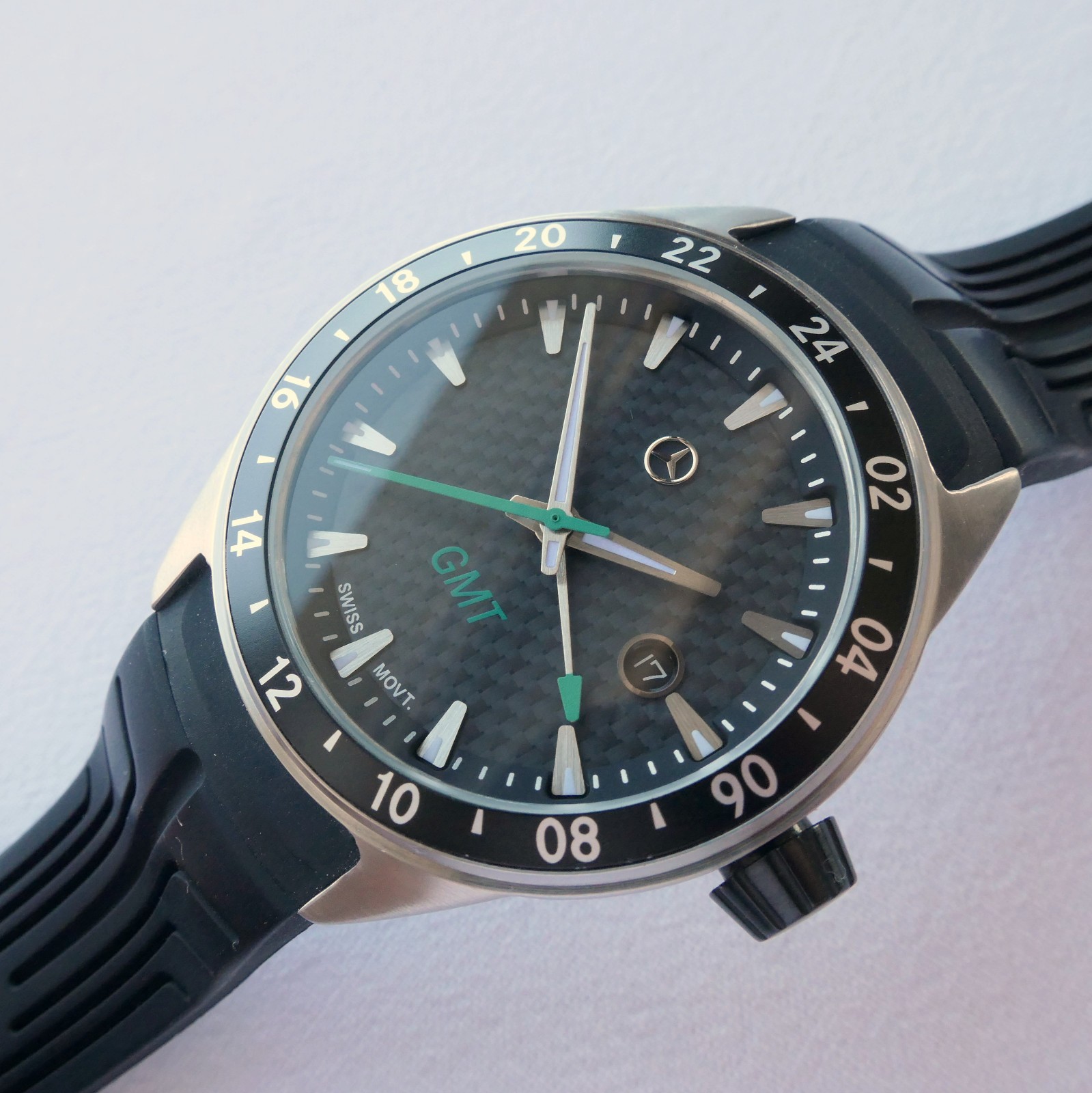 Mercedes Benz AMG DTM Petronas Motorsport Carbon Racing Car Accessory GMT Watch