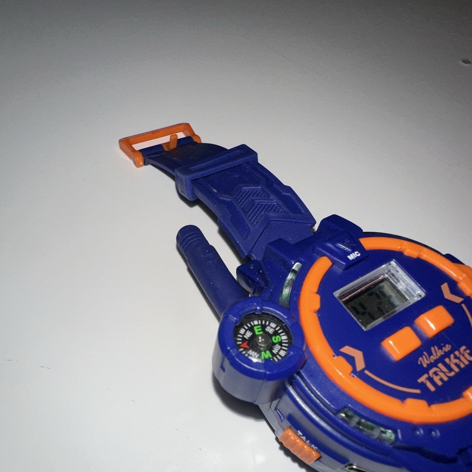 Walkie Talkie Unisex Kids Quartz Digital Wristwatch Blue/Orange Plastic Strap