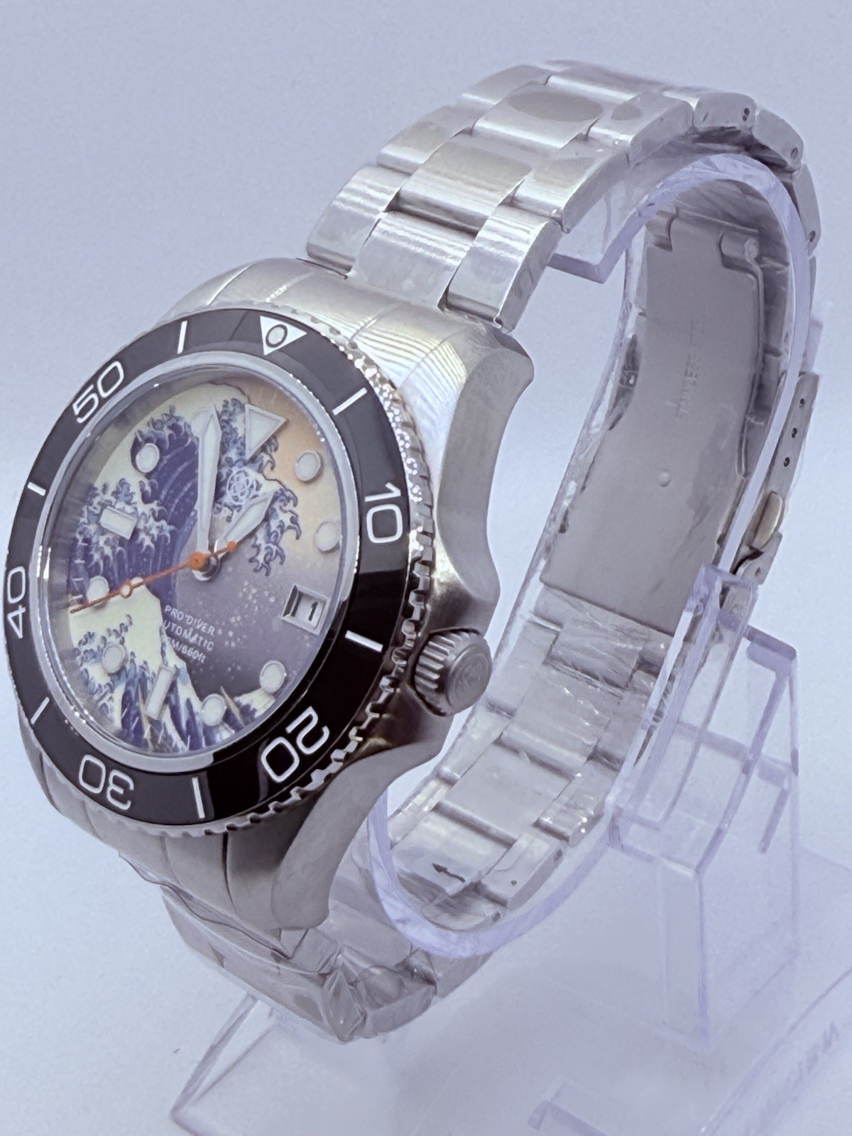 Deep Blue PRO DIVER 200 42.5MM AUTO DIVE WATCH-KANAGAWA WAVE LUME DIAL-NEW‼️