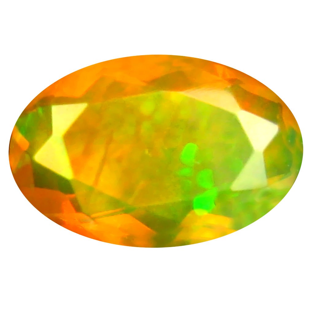 1.65 ct Oval (10.87 x 7.21 mm) Un-Heated Ethiopia Natural Rainbow Opal
