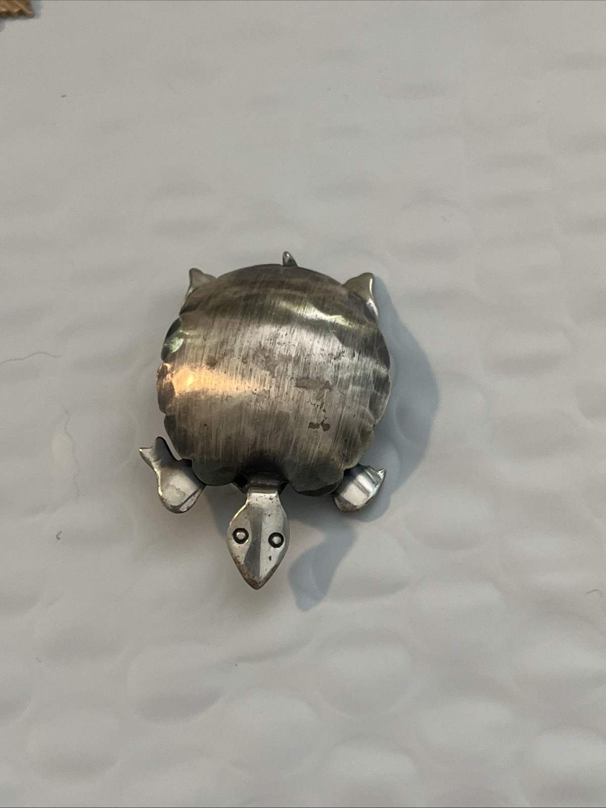 Brooch Pin ORB Otto Robert Orb STERLING Vintage Turtle Mid century Modern