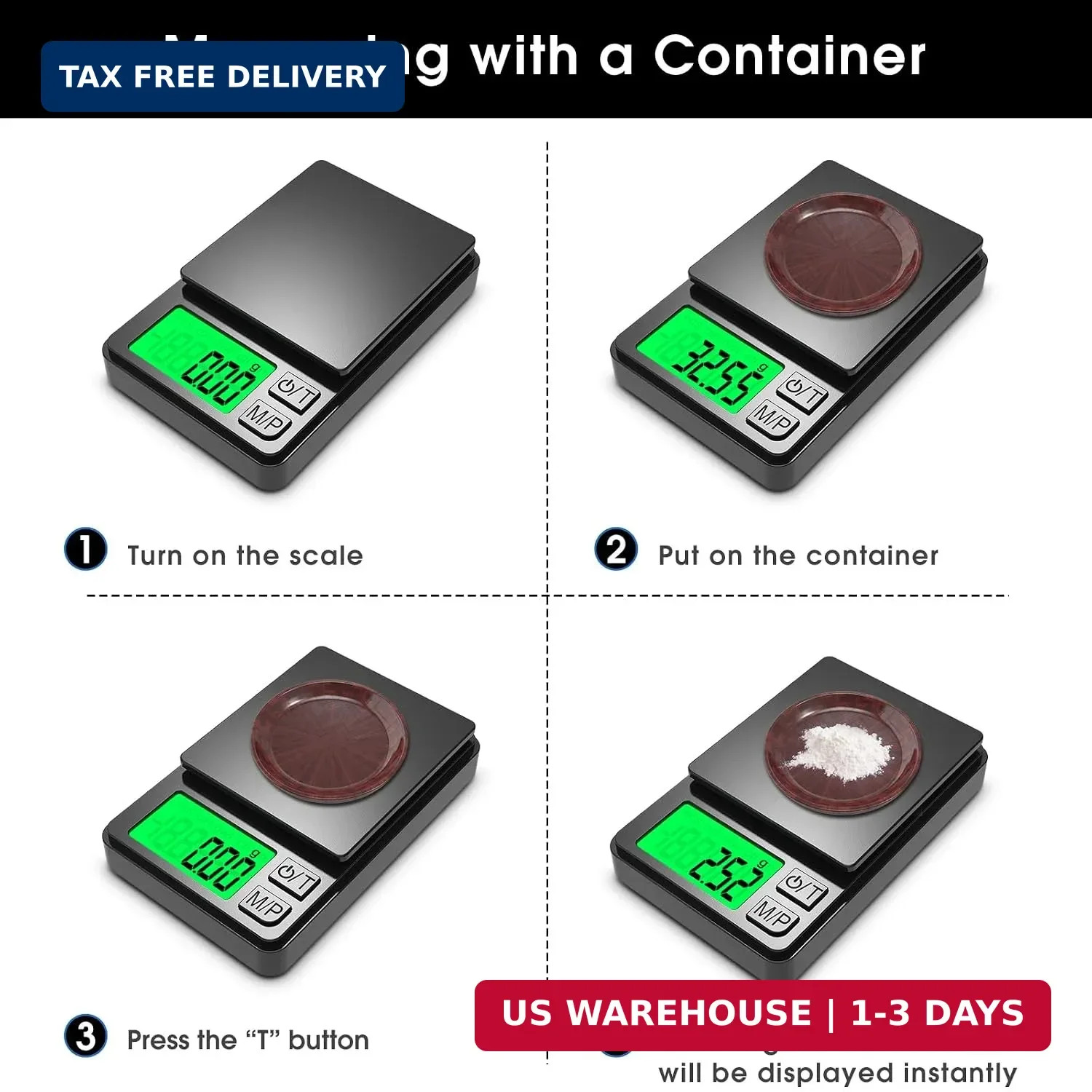 1000g x 0.01g Digital Pocket Scale LCD Jewelry Gold Coin Gram Weight Scale
