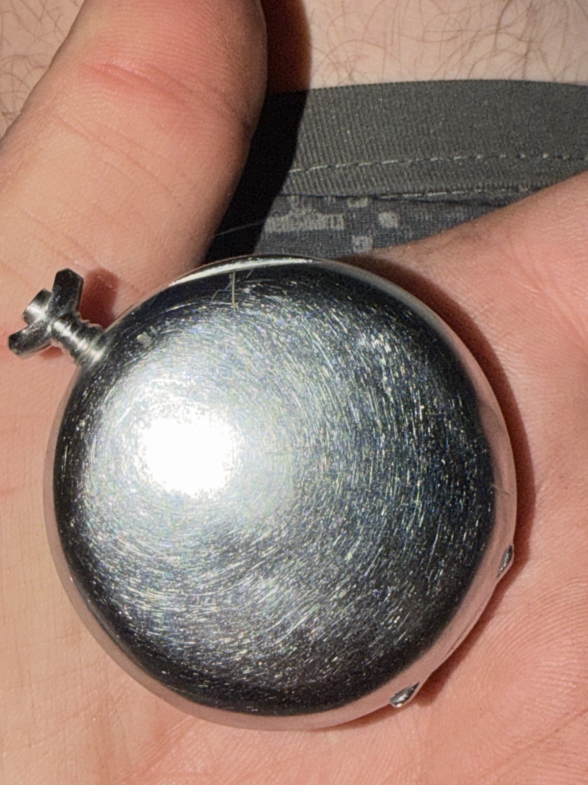 Mechanical Manual Full Hunter Pocket Watch Nickel Silver Case White Arabic Dial