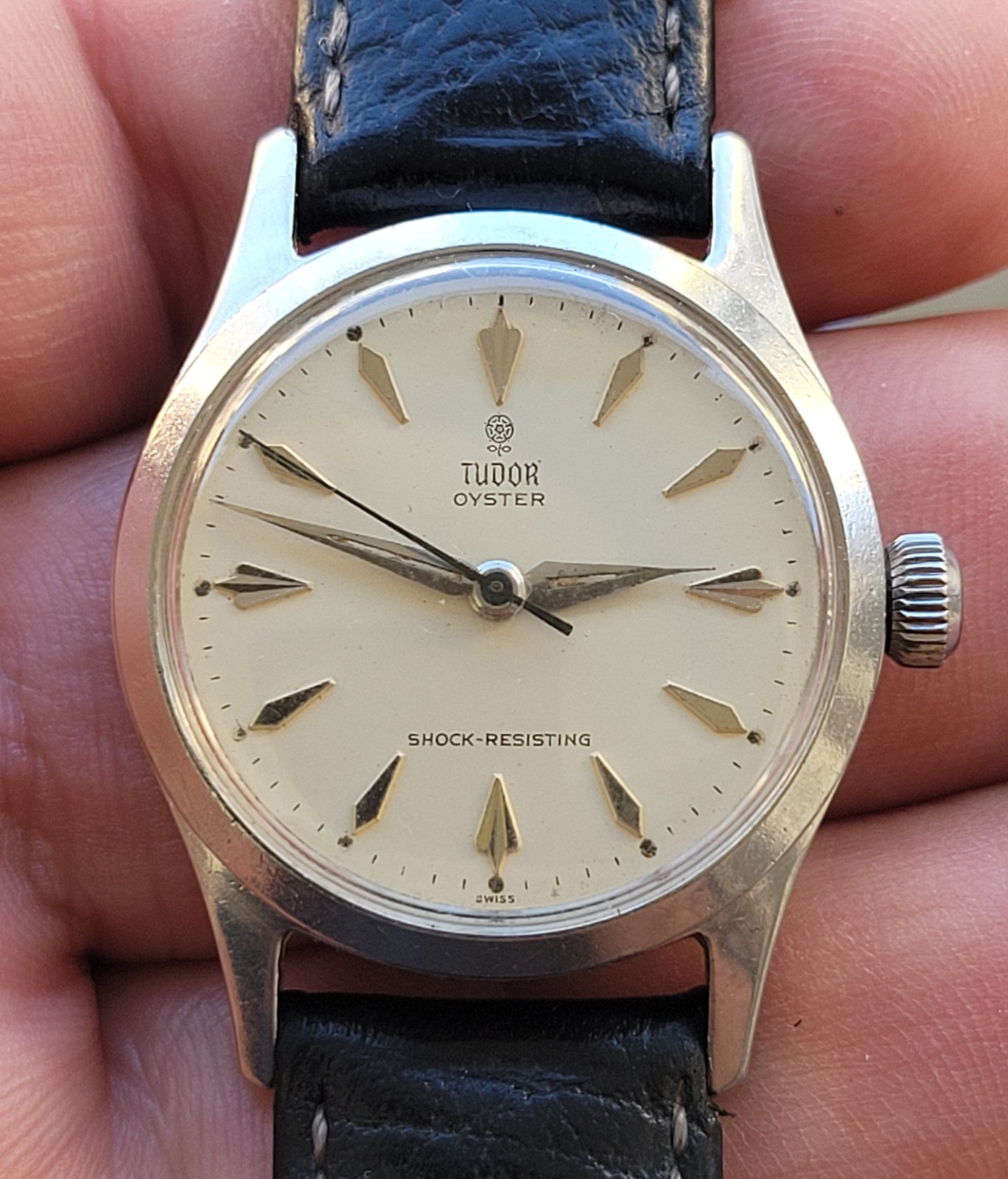 VINTAGE TUDOR OYSTER MANUAL REF 4453 STAINLESS STEEL UNISEX 31MM