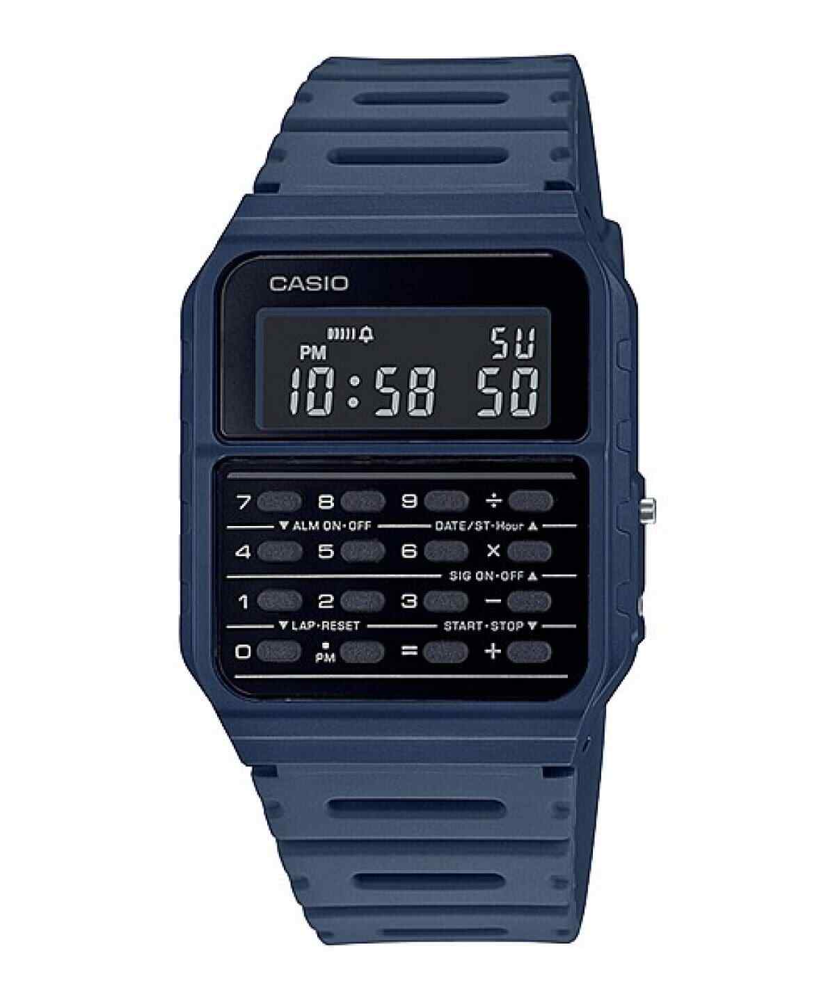 Wristwatch CASIO CALCULATOR CA-53WF-2BDF Calculator Silicone Blue