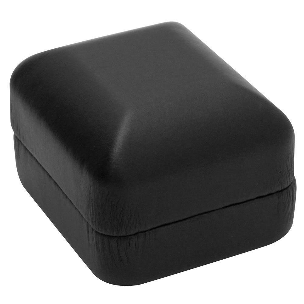 Lot of 12 Black Leatherette Jewelry Ring Gift Boxes Ring Box ~ 2 Styles