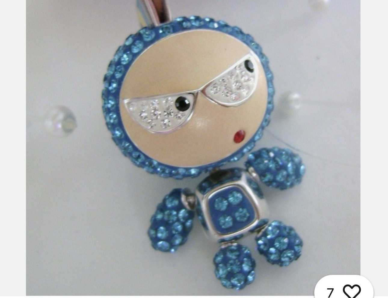 SWAROVSKI Necklace Elliott Eliot Swing Sing Shine Pendant Blue Crystal Gifts