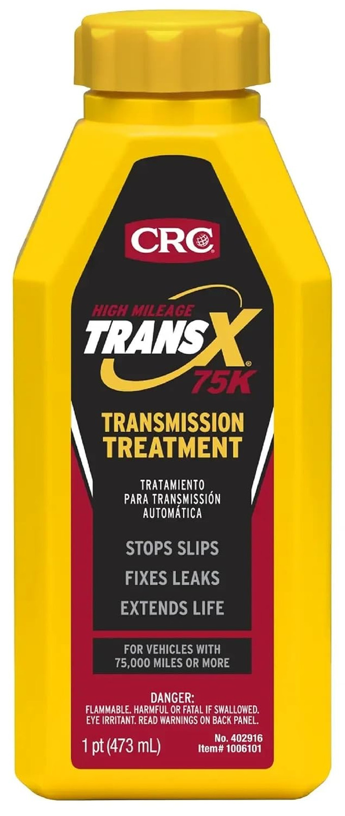 CRC Trans-X High Mileage Transmission Treatment, Stop Slip & Leak Fix, 16 fl oz