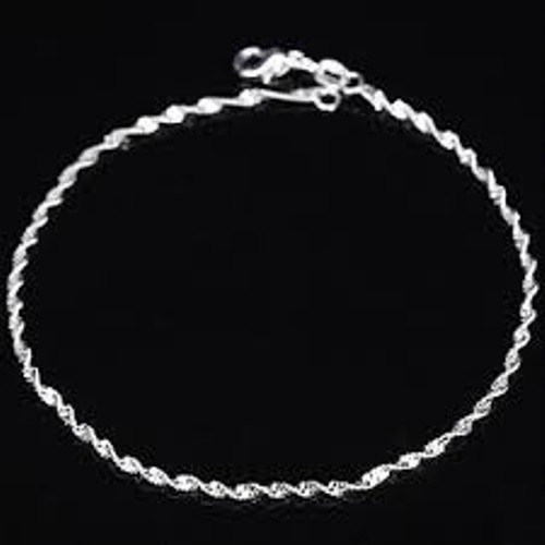 Wave (Singapore) Chain Necklace / Sterling Silver (Made in Italy)