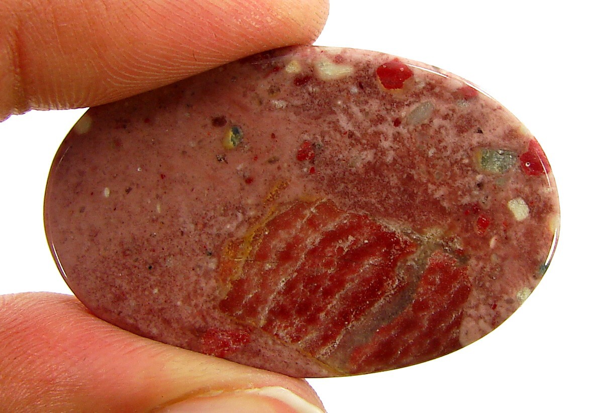 48.60 Ct Natural Chert Breccia Loose Gemstone Cabochon Wire Wrap Stone – 1542