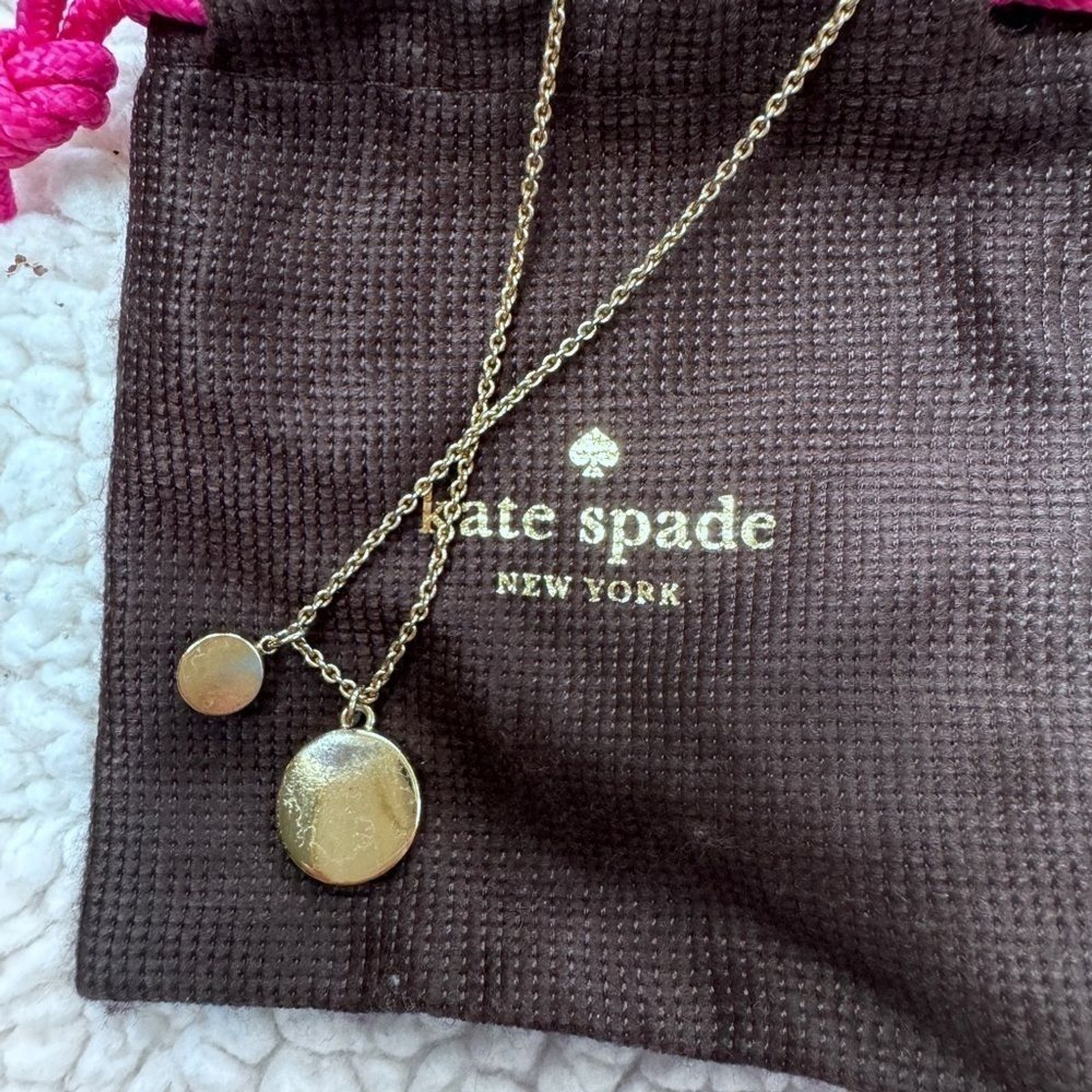 Kate Spade Gold Plated Necklace “Spot the Spade”
