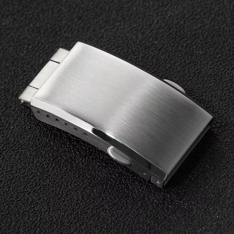 Watch Clasp 16mm 18mm 20mm 22mm Silver Folding Safety Milled Deployant Buckle
