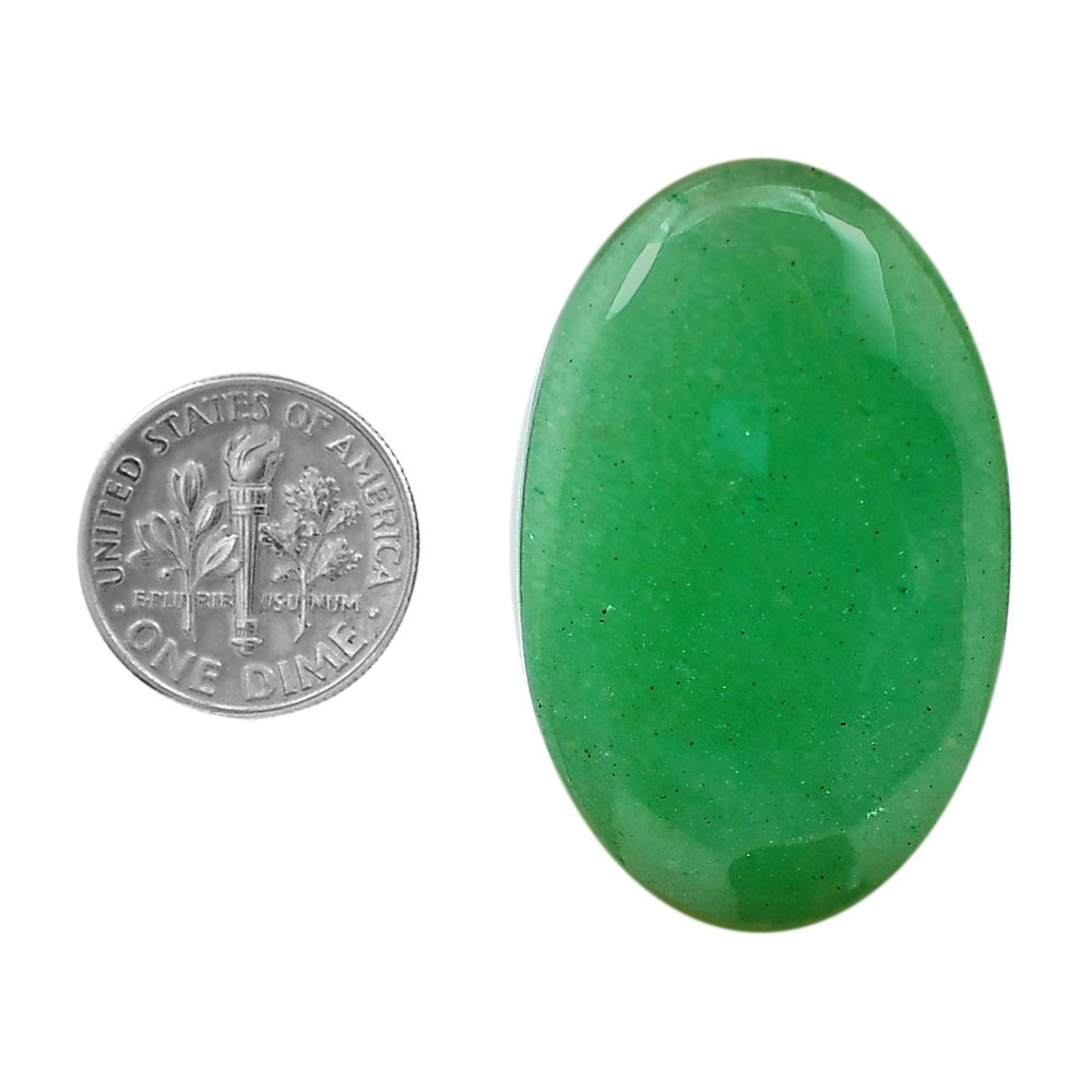 Natural Green Aventurine 25.3×41.2×6 mm Oval Shape Polished Gemstone LS76-06216