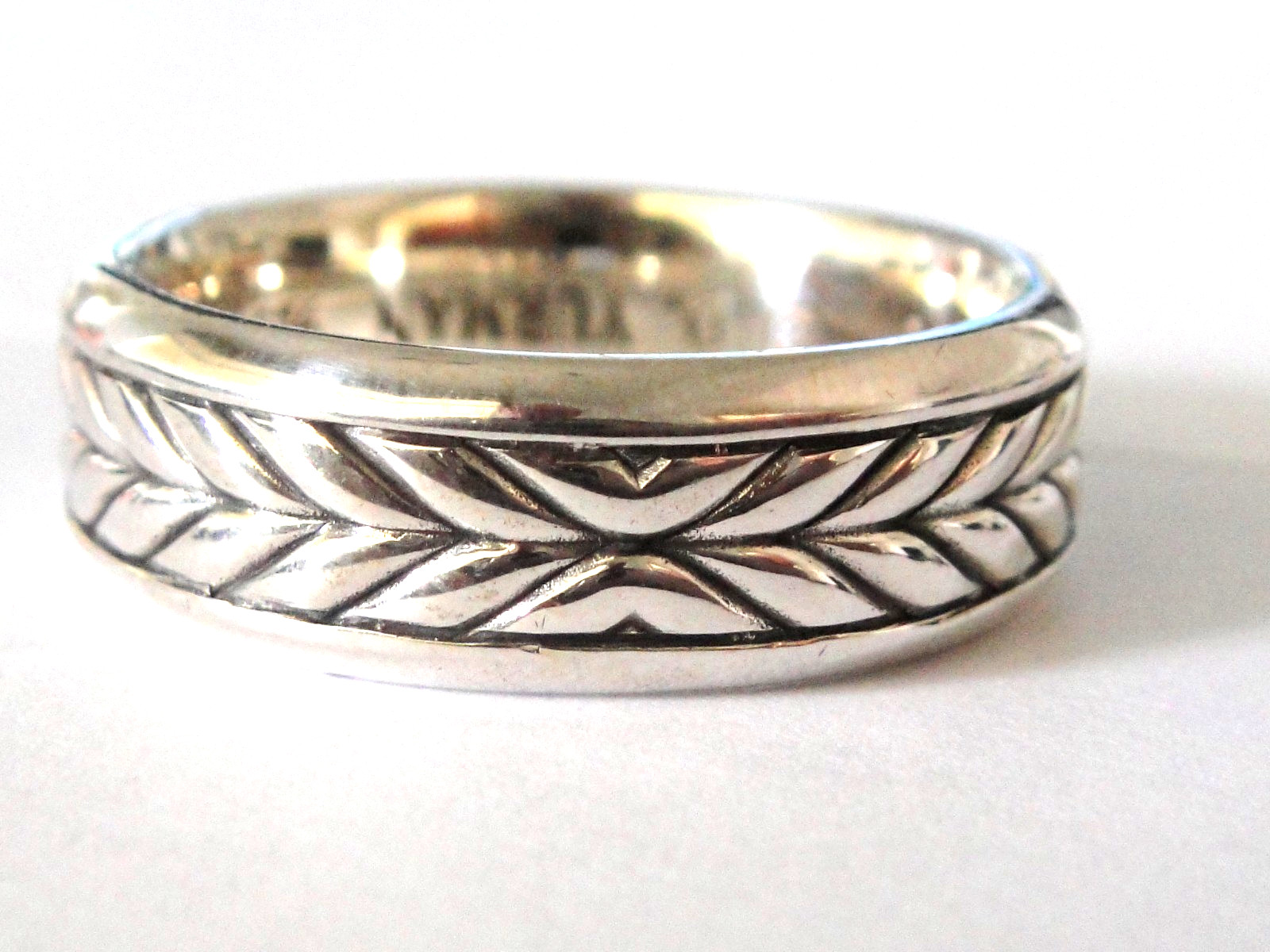 DAVID YURMAN SS CHEVRON BLUE SAPPHIRE RING