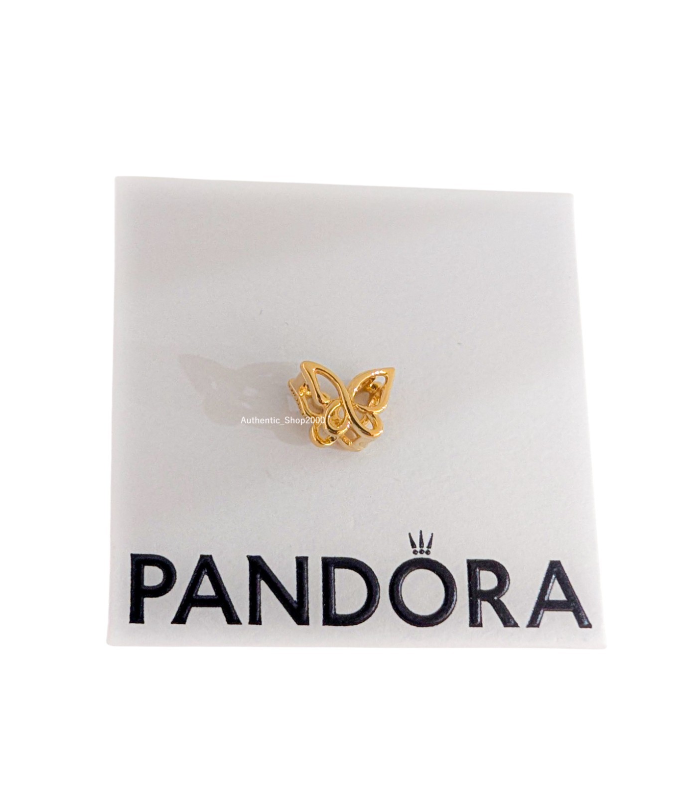 New 100% Authentic PANDORA 14k Gold Plating Openwork Butterfly Charm 764369C01