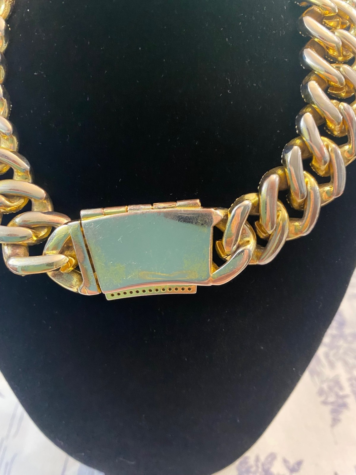 Necklace/Iced-Out Baguette Cuban Link Chain and Bracelet