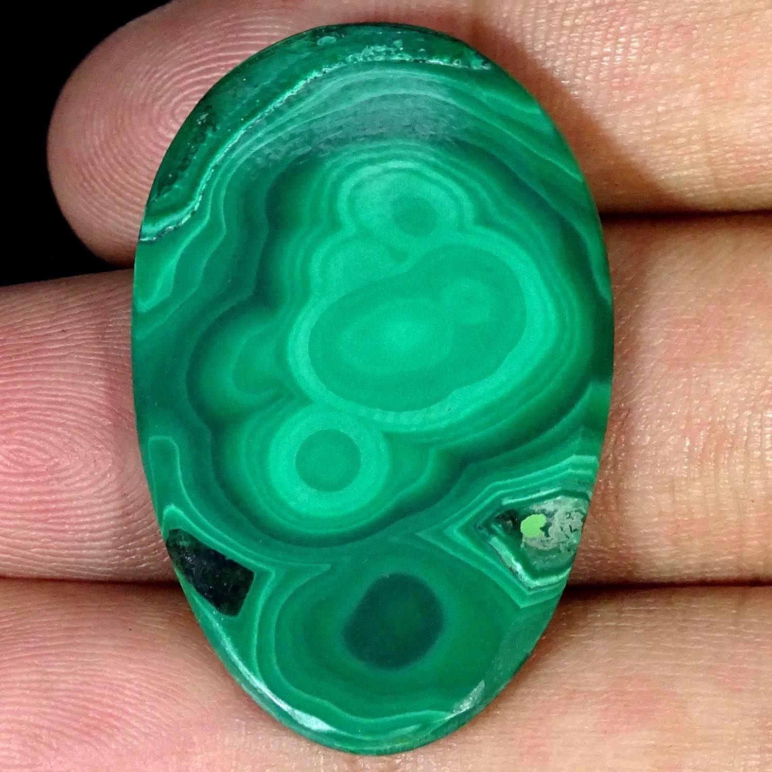 47.40Cts 100% Natural Malachite Fancy Cabochon Gemstone 24X38X4MM