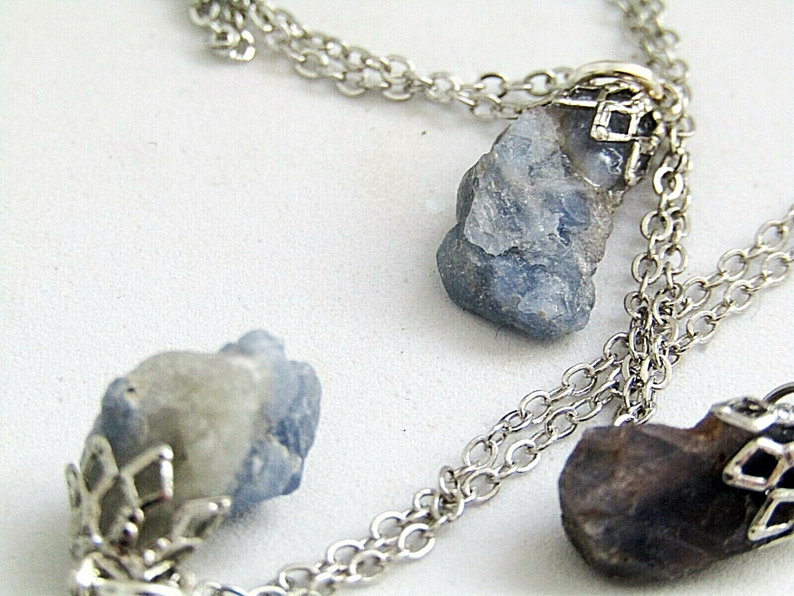Rough Sapphire (natural not treated) Pendant