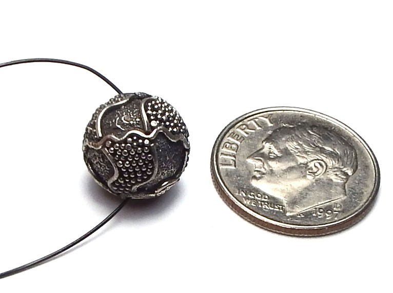 Bali STERLING SILVER Focal Bead Handmade BIG Indonesia – CHOOSE STYLE
