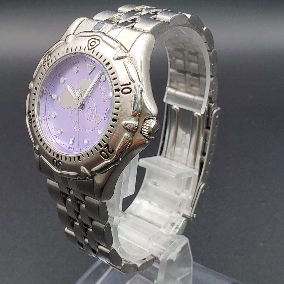Disney Mickey Unlimited Purple Dial Diver Style Watch Y2K Vintage New Battery