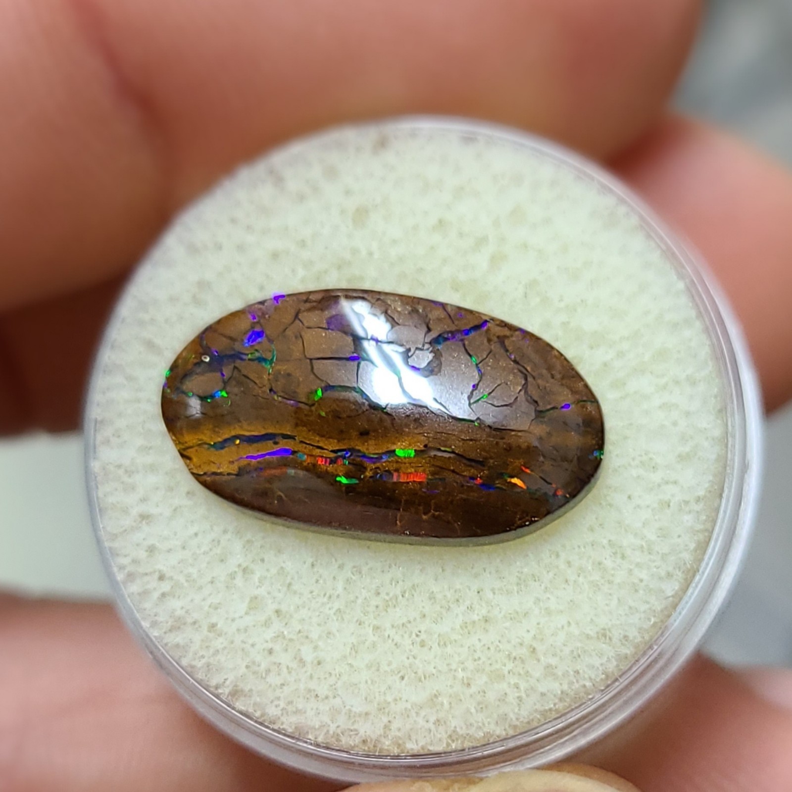 9.45 ct Koroit Boulder Opal *INVESTMENT GRADE* Best fire-all colors double sided