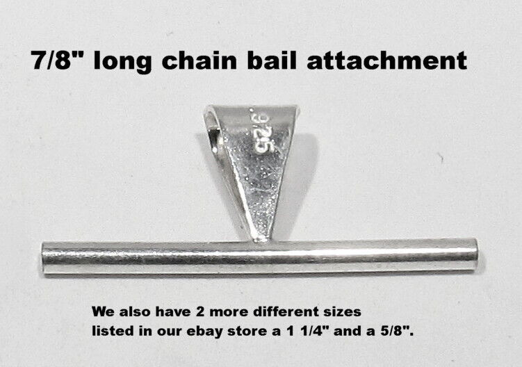 NEW 925 Silver Pendant Chain Bale Attachment Converter for a Brooch Pin 7/8″